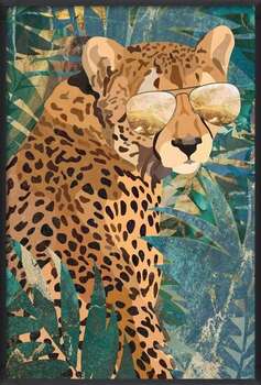 Póster Moviestar Cheetah in the gold and green jungle