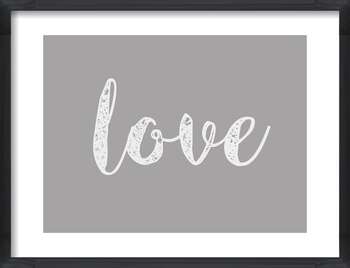 Póster Cursive grey love