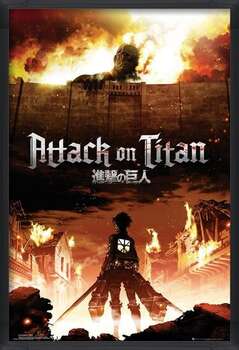 Poster enmarcado Attack on Titan (Shingeki no kyojin) - Key Art